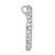 Image of Sterling Silver CZ Circle Chain Slide Pendant QP1437