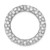 Image of Sterling Silver CZ Circle Chain Slide Pendant QP1437