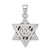 Sterling Silver Antiqued Star of David Pendant QC8453