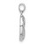 Image of Sterling Silver Polished Fancy CZ Oval Pendant QP4395