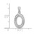 Image of Sterling Silver Polished Fancy CZ Oval Pendant QP4395