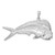 Image of Sterling Silver Polished Mahi-Mahi Fish Pendant QC10397