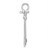 Image of Sterling Silver Polished 3D Large Anchor Pendant QC10569