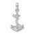 Image of Sterling Silver Polished 3D Anchor w/Rope Pendant QC9877