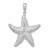Sterling Silver Polished Textured Starfish Pendant QC9957
