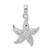 Sterling Silver Polished/Textured Starfish Pendant QC10064