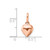 Image of Sterling Silver Pink Polished Puffed Heart Pendant QC8466RP