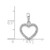 Image of Sterling Silver Rhodium-plated Diamond Heart Pendant QP3234