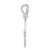 Image of Sterling Silver Polished Fancy CZ Chain Slide Pendant QP4898