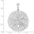 Image of Sterling Silver Polished/Textured Sand Dollar Pendant QC10059
