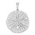 Image of Sterling Silver Polished/Textured Sand Dollar Pendant QC10059