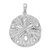 Image of Sterling Silver Polished/Textured Sand Dollar Pendant QC10094