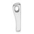 Image of Sterling Silver Rhodium-plated CZ Chain Slide Pendant QP5744
