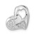Image of Sterling Silver Rhodium-plated CZ Heart Slide Pendant QC7455