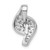 Image of Sterling Silver Rhodium-plated Fancy CZ Slide Pendant QP5331