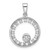 Image of Sterling Silver Rhodium-plated Fancy CZ Circle Pendant QP5810