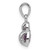 Image of Sterling Silver Rhodium-plated Polished Amethyst Pendant QP5880AM