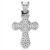 Sterling Silver Rhodium-plated Polished CZ Cross Pendant QC11166