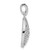 Image of Sterling Silver Rhodium-plated Polished CZ Circle Pendant QP4784 Image of Sterling Silver Rhodium-plated Polished CZ Circle Pendant QP4784