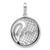 Image of Sterling Silver Rhodium-plated Polished CZ Circle Pendant QP4784 Image of Sterling Silver Rhodium-plated Polished CZ Circle Pendant QP4784