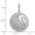 Image of Sterling Silver Rhodium-plated Polished CZ Circle Pendant QP4784 Image of Sterling Silver Rhodium-plated Polished CZ Circle Pendant QP4784