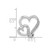 Image of Sterling Silver Rhodium-plated Diamond Double Heart Pendant QP3274