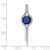 Image of Sterling Silver Rhodium-plated Blue & White CZ Slide Pendant QP5619