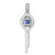 Image of Sterling Silver Rhodium-plated Blue & White CZ Slide Pendant QP5619