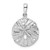 Image of Sterling Silver Polished/Textured Beveled Sand Dollar Pendant QC10099