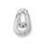 Image of Sterling Silver Rhodium-plated Polished CZ Chain Slide Pendant QP5583
