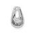 Image of Sterling Silver Rhodium-plated Polished CZ Chain Slide Pendant QP5583