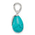 Image of Sterling Silver Polished Lab Created Simulated Turquoise Pendant QP4422