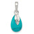 Image of Sterling Silver Polished Lab Created Simulated Turquoise Pendant QP4422