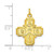 Image of Sterling Silver Gold-tone Polished Solid Miraculous Medal Pendant QC11208