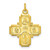 Image of Sterling Silver Gold-tone Polished Solid Miraculous Medal Pendant QC11208