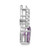 Image of Sterling Silver Rhodium-plated Amethyst and CZ Chain Slide Pendant QP5861AM