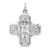Image of Sterling Silver Rhodium-plated Polished Solid Miraculous Medal Pendant QC11209