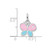 Image of Sterling Silver Rhodium-plated Childrens Large Enamel Butterfly Pendant QP5840