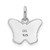 Image of Sterling Silver Rhodium-plated Childrens Large Enamel Butterfly Pendant QP5841