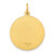 Image of Sterling Silver Gold-tone Polished Solid Saint Christopher Medal Pendant QC11195