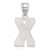 Image of Sterling Silver Letter X Initial Pendant