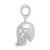Image of Sterling Silver Polished 3D Skull Pendant