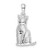 Image of Sterling Silver Textured Sitting Cat Pendant