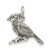 Sterling Silver Antiqued Bird on Branch Pendant