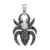 Sterling Silver Black & White CZ Spider Pendant