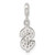 Image of Sterling Silver CZ Dollar Sign Enhancer Pendant