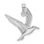Sterling Silver Polished Flying Seagull Pendant