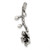 Image of Sterling Silver Oxidized Branch w/Flower Pendant