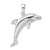 Sterling Silver Polished Jumping Dolphin Pendant