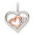 Image of Sterling Silver E-Coat and Pink CZ Hearts Pendant